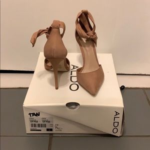 Aldo states ankle-tie stilettos - tan